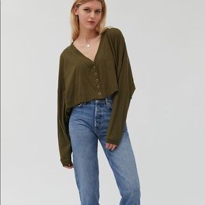 UO Out From Under Corey Dolman Cropped Cardigan